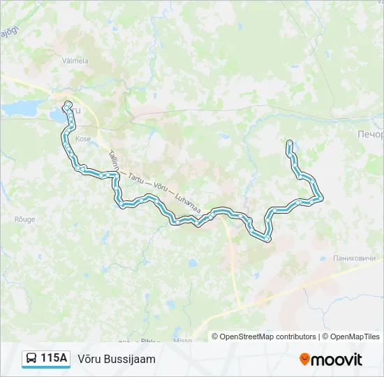 115A Bus Line Map