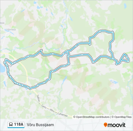 Автобус 118A: карта маршрута