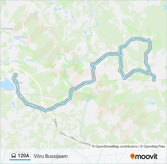 120A Bus Line Map