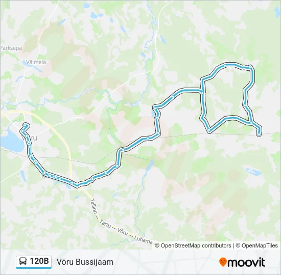 120B Bus Line Map