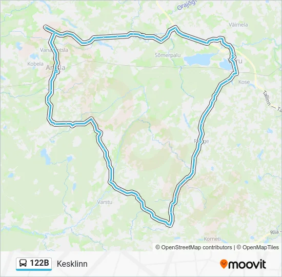 Автобус 122B: карта маршрута