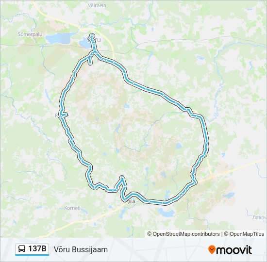 Автобус 137B: карта маршрута