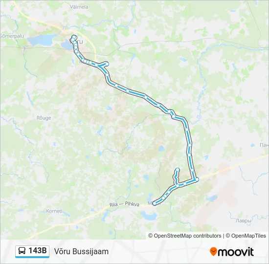 Автобус 143B: карта маршрута