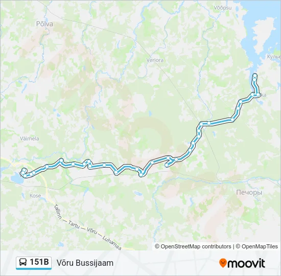 151B Bus Line Map