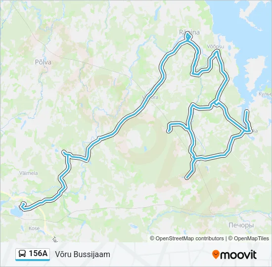 Автобус 156A: карта маршрута