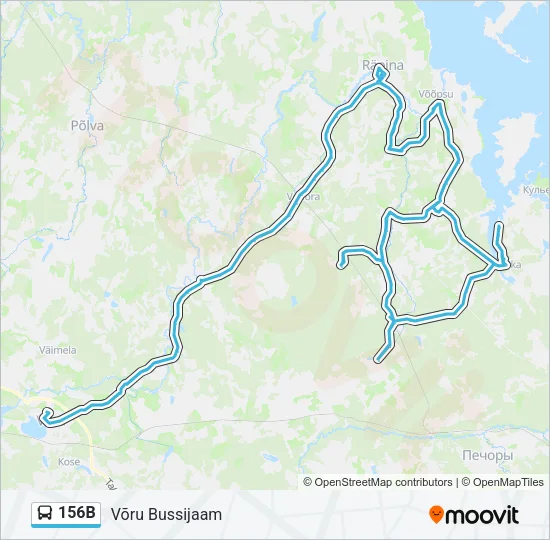156B Bus Line Map