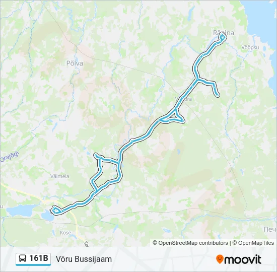 161B Bus Line Map