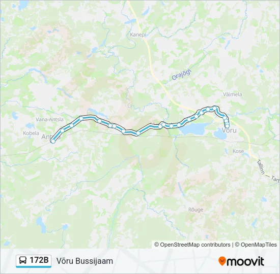 172B Bus Line Map