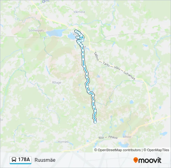 Автобус 178A: карта маршрута