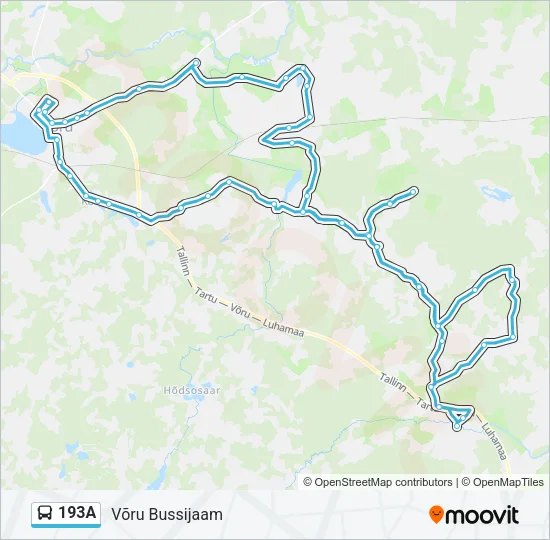 193A Bus Line Map
