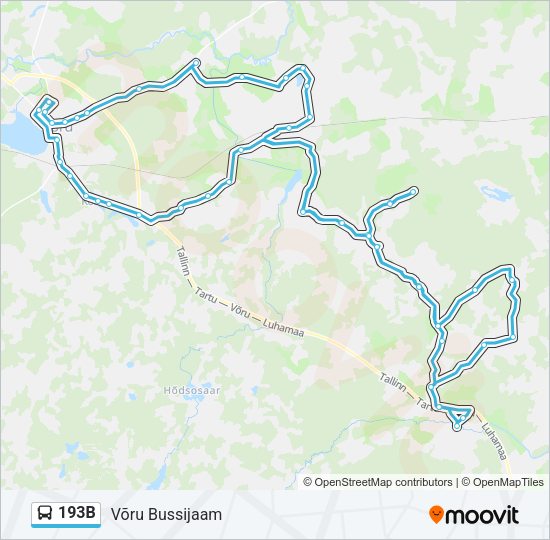 Автобус 193B: карта маршрута