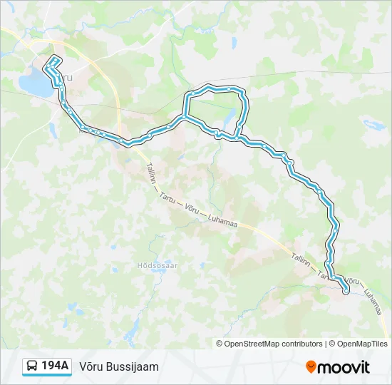 194A Bus Line Map