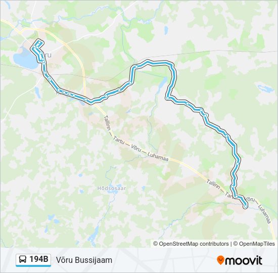 Автобус 194B: карта маршрута