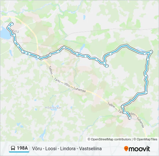 198A Bus Line Map