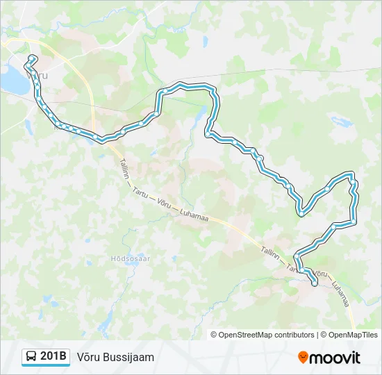 201B Bus Line Map