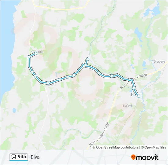 935 Bus Line Map