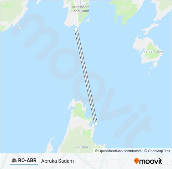 Паром RO-ABR: карта маршрута