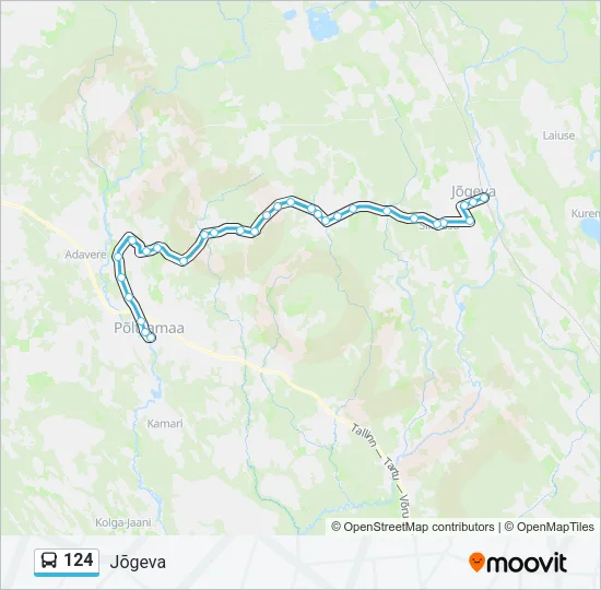 Автобус 124: карта маршрута