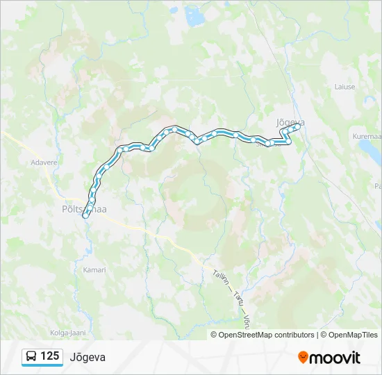 Автобус 125: карта маршрута