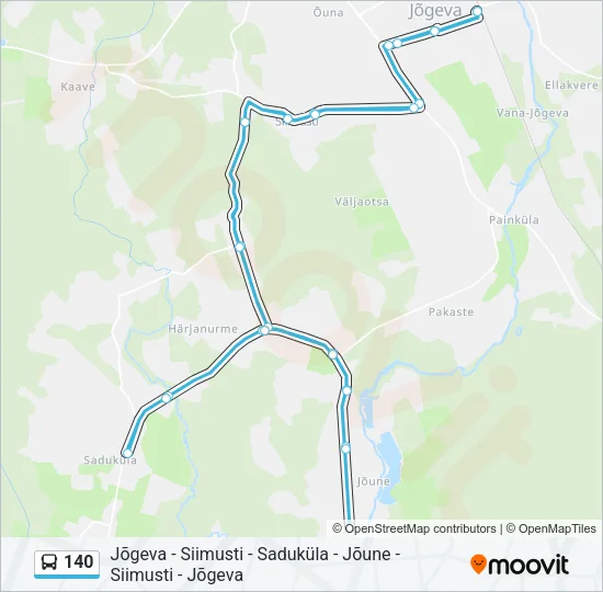 140 Bus Line Map