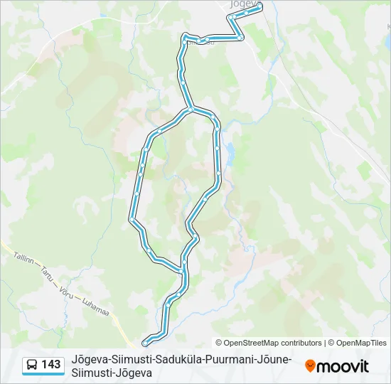 Автобус 143: карта маршрута