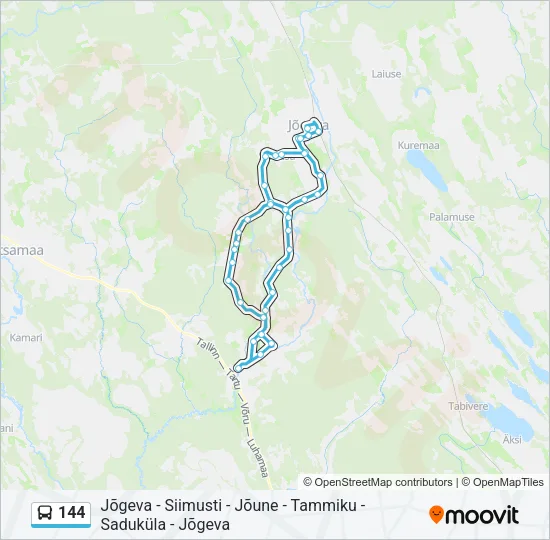 Автобус 144: карта маршрута