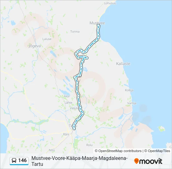 Автобус 146: карта маршрута