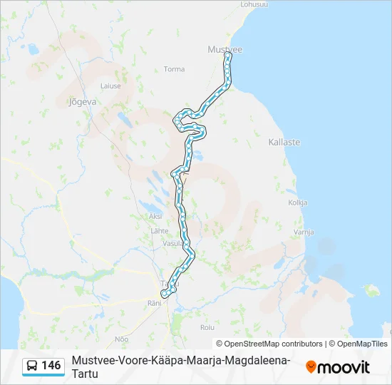 Автобус 146: карта маршрута