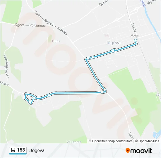 153 Bus Line Map