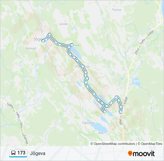 173 Bus Line Map