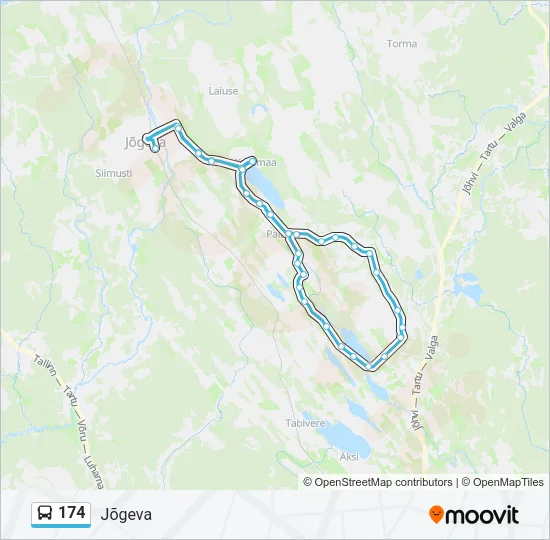 174 Bus Line Map