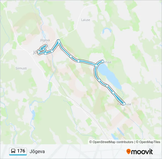 Автобус 176: карта маршрута