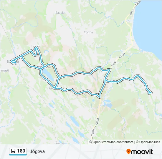 180 Bus Line Map