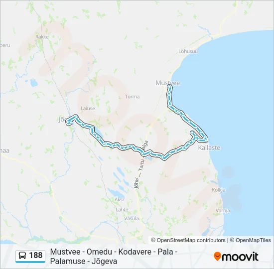 188 Bus Line Map