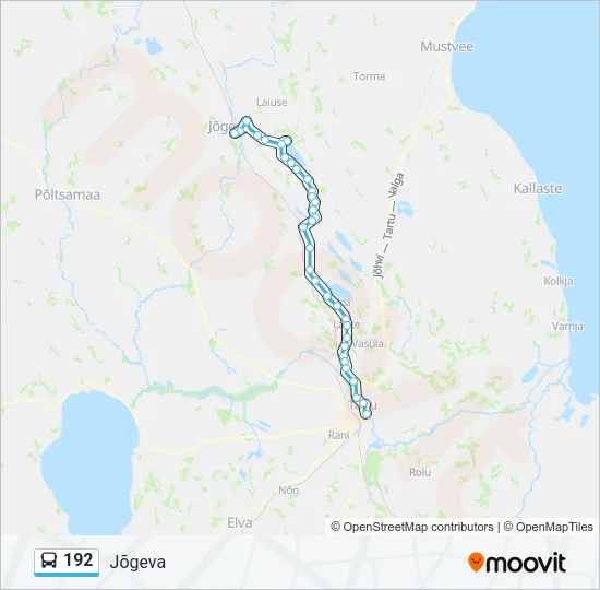 192 Bus Line Map