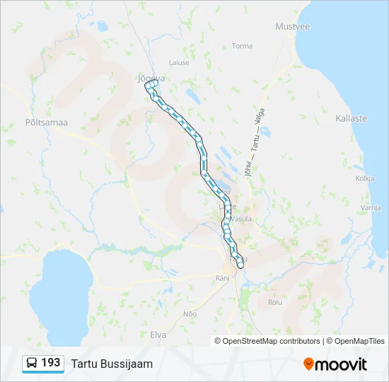 193 Bus Line Map