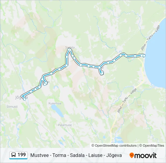 199 Bus Line Map