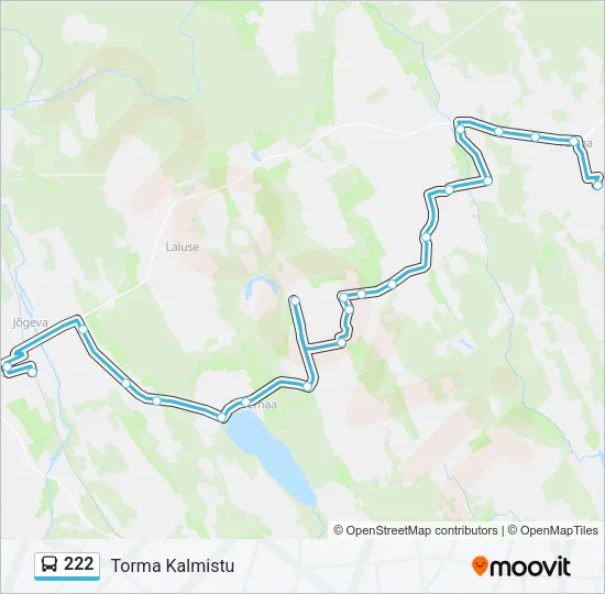 Автобус 222: карта маршрута