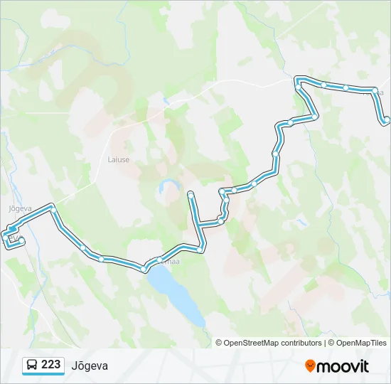 Автобус 223: карта маршрута