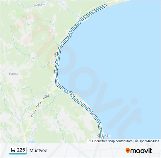 Автобус 225: карта маршрута