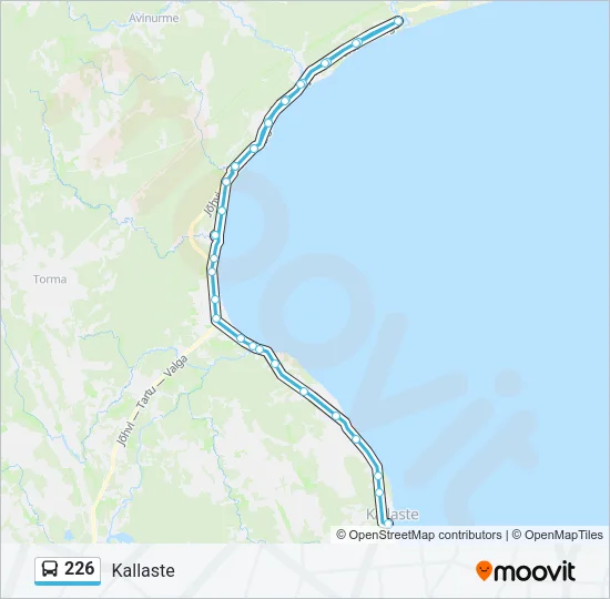 Автобус 226: карта маршрута