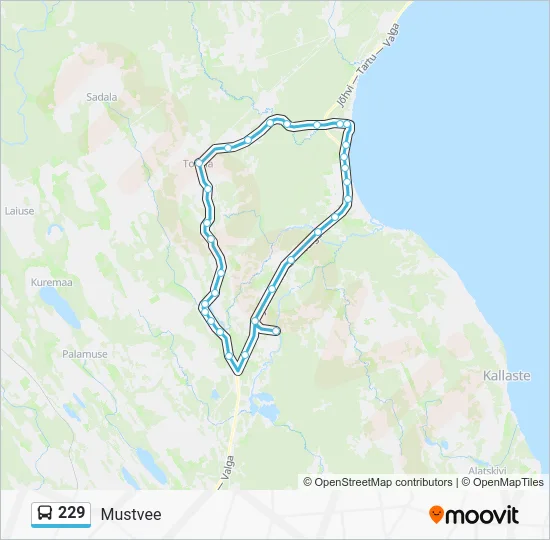 Автобус 229: карта маршрута