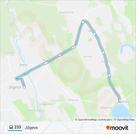 233 Bus Line Map