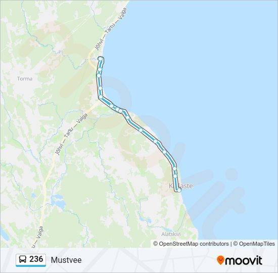 Автобус 236: карта маршрута