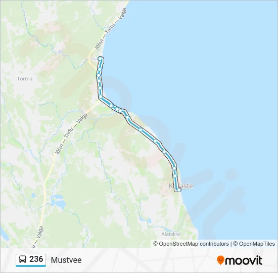 Автобус 236: карта маршрута