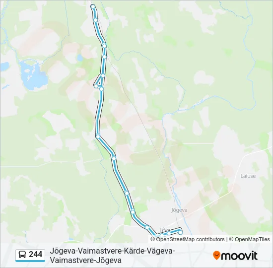 Автобус 244: карта маршрута