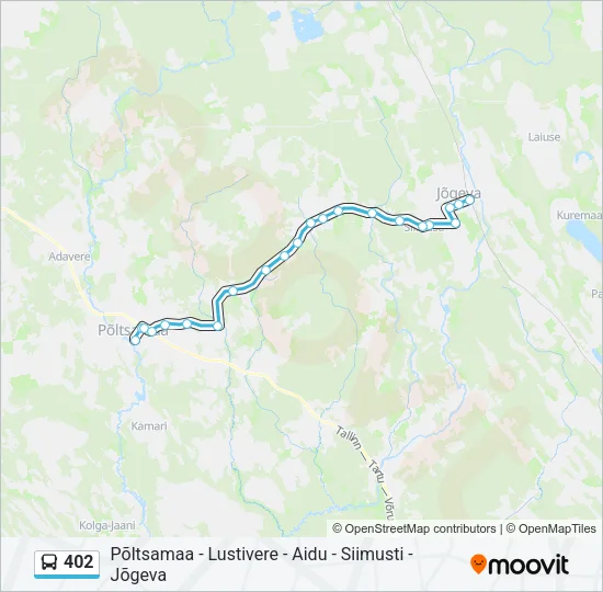 402 Bus Line Map