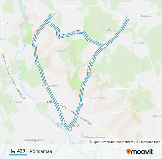 429 Bus Line Map