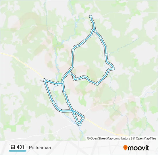 Автобус 431: карта маршрута