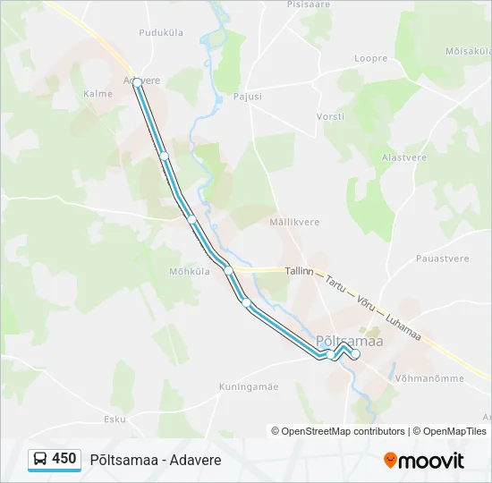 450 Bus Line Map